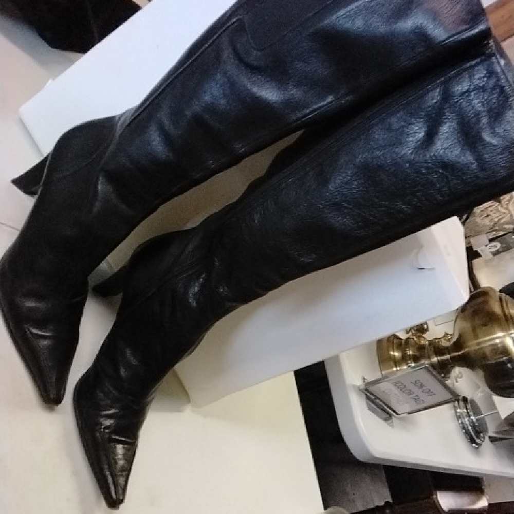 Via Spiga Black Heeled Boots